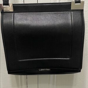 Calvin Klein Black Faux Leather Handbag